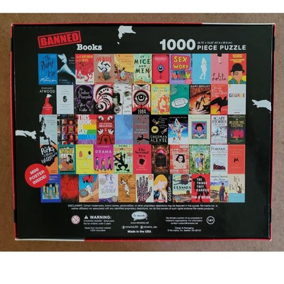 BANNED BOOKS by Re-marks JIGSAW PUZZLE 1000 pieces - Picture 4 of 8
